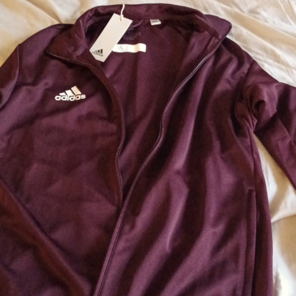 Adidas Men's Maroon Track Jacket Size Med